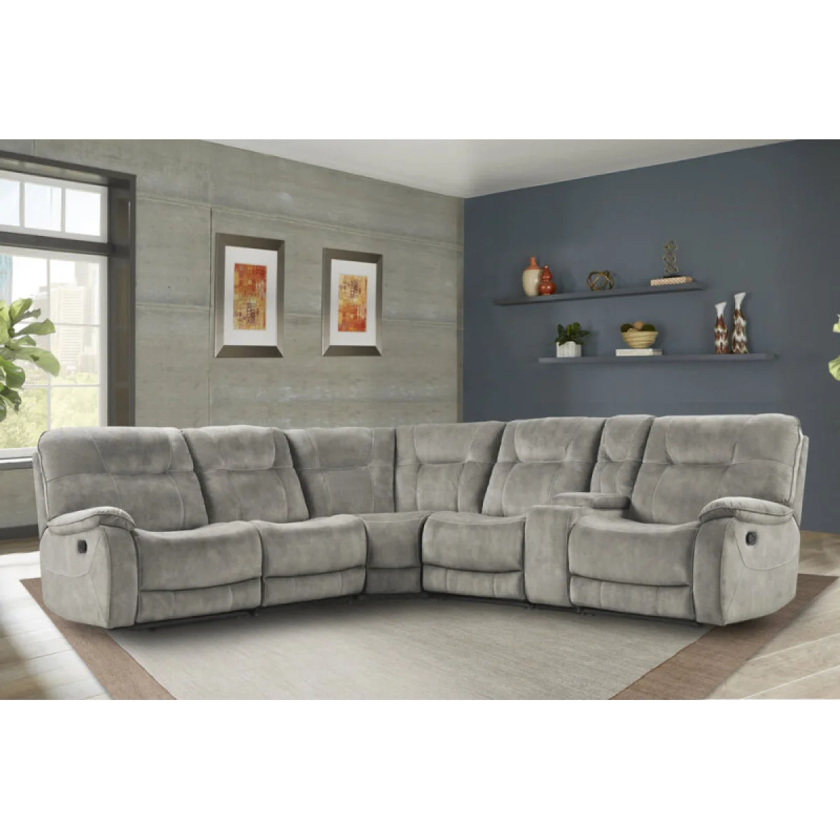 Cooper – Shadow Natural 6pc Package A (811l, 810, 850, 840, 860, 811r) Recliners Gray 4