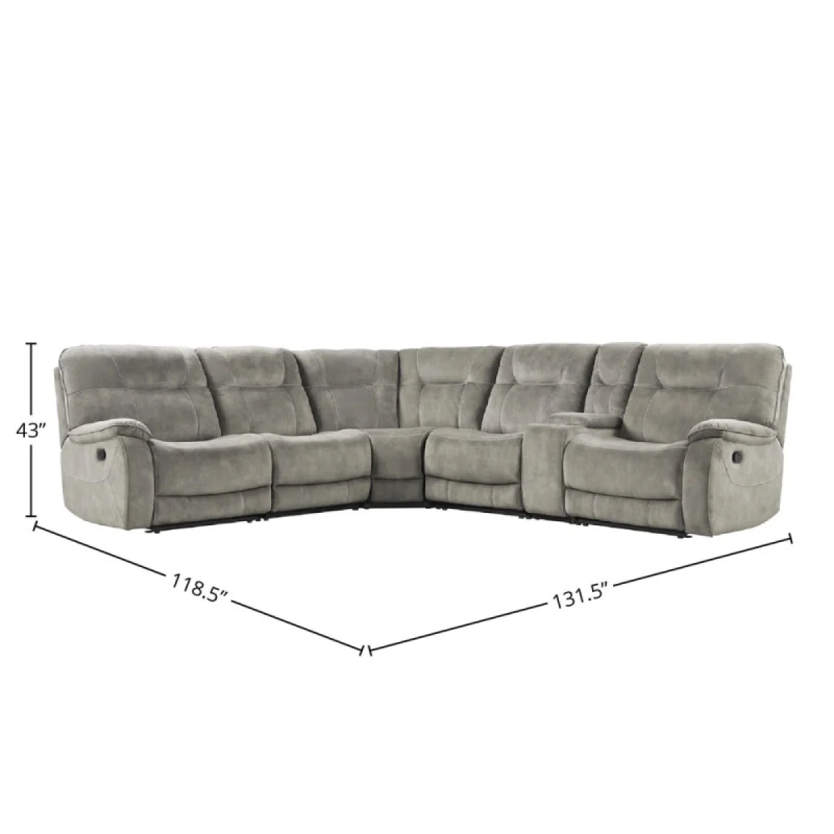 Cooper – Shadow Natural 6pc Package A (811l, 810, 850, 840, 860, 811r) Recliners Gray 10