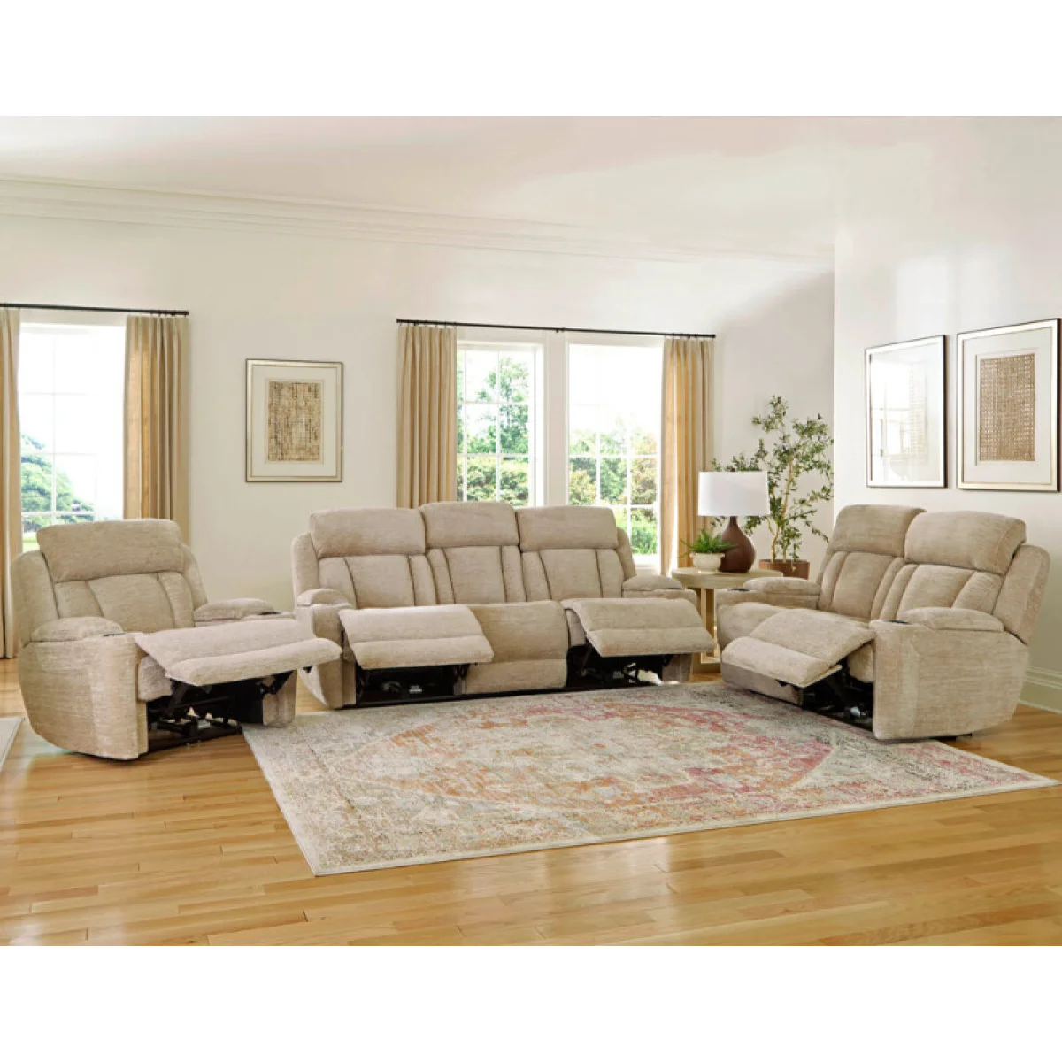 Dalton – Lucky Fawn Power Recliner Recliners Cream 7