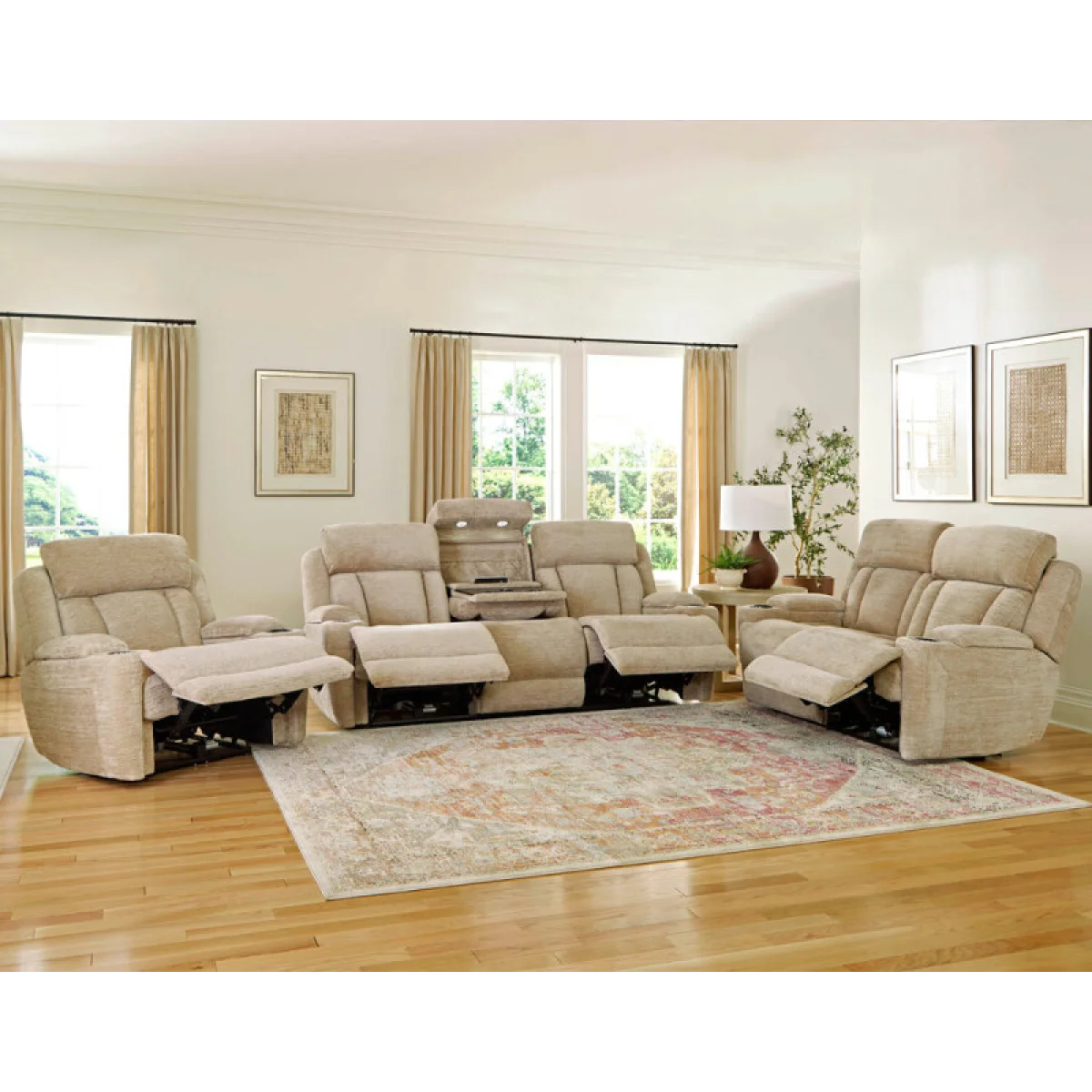 Dalton – Lucky Fawn Power Loveseat Recliners Cream 8