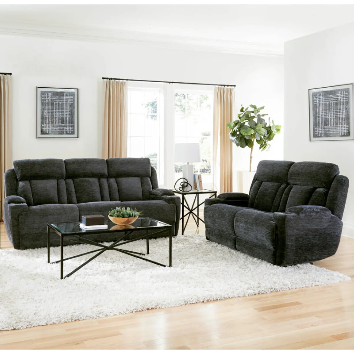 Dalton – Lucky Charcoal Power Sofa Recliners black 6