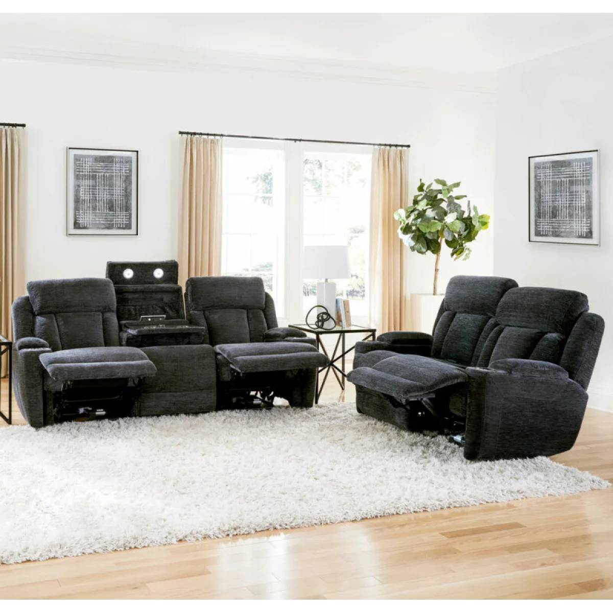 Dalton – Lucky Charcoal Power Sofa Recliners black 8