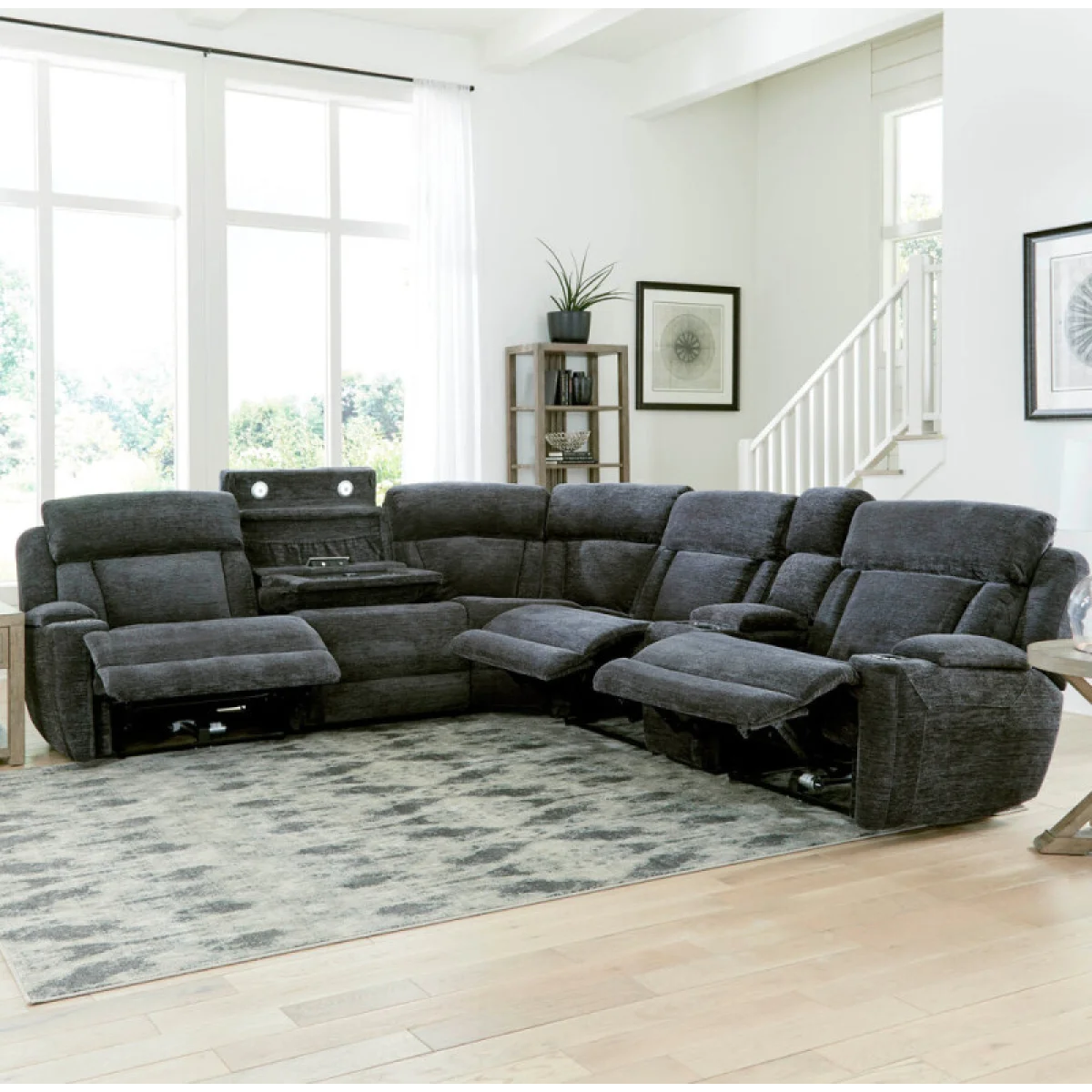 Dalton – Lucky Charcoal 6 Pc Package T (811lph, 810, 850, 840t, 860, 811rph) Recliners black 6