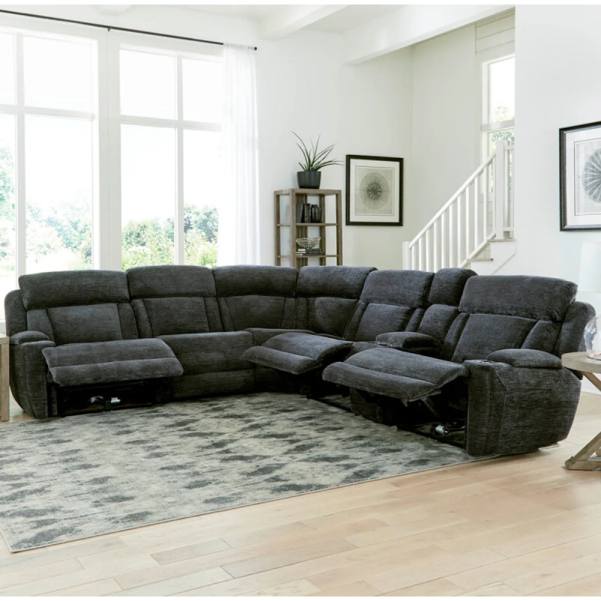 Dalton – Lucky Charcoal 6 Pc Package T (811lph, 810, 850, 840t, 860, 811rph) Recliners black 7