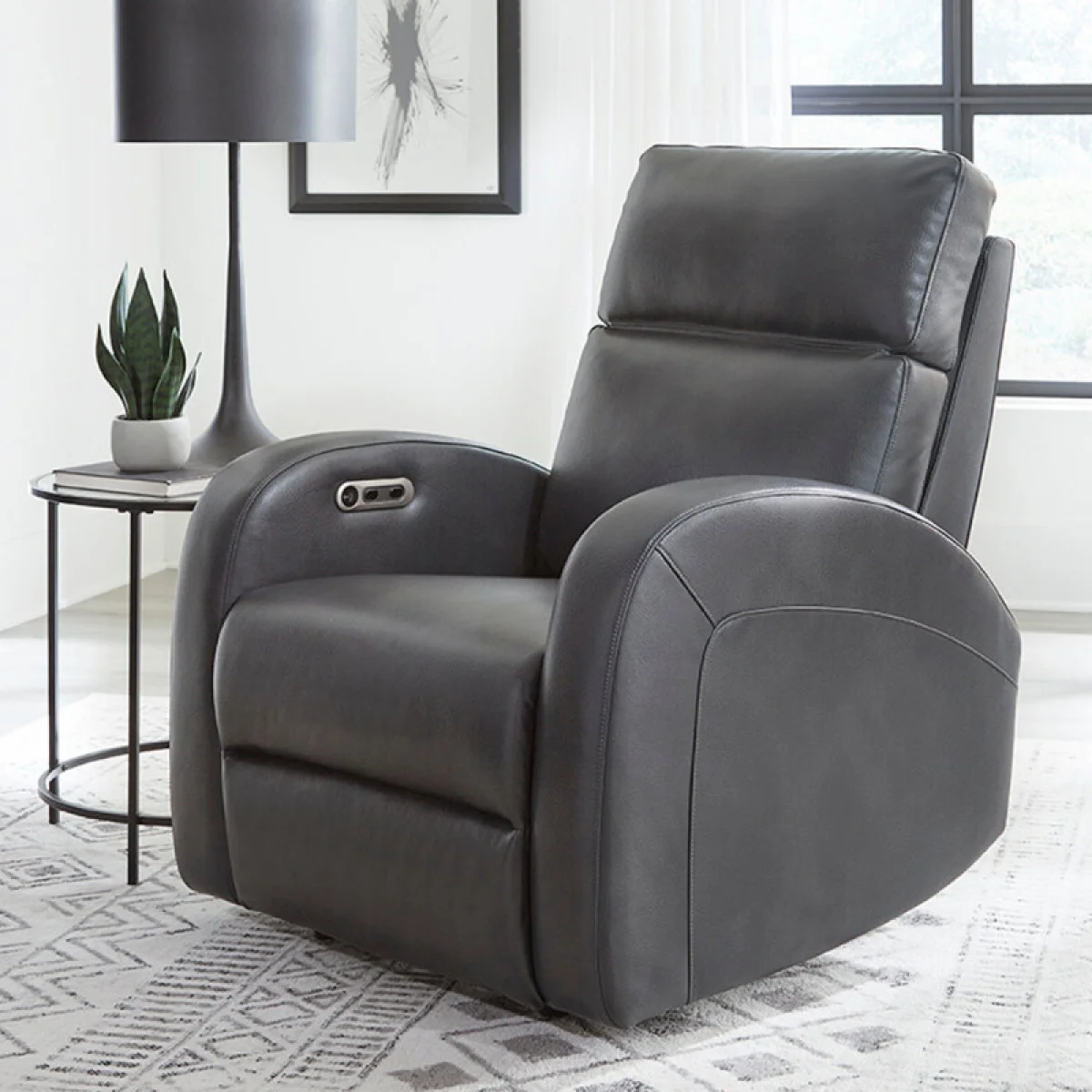 Devin – Pebble Grey Power Recliner Recliners Gray 4