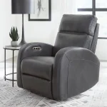 Devin – Pebble Grey Power Recliner Recliners Gray 10