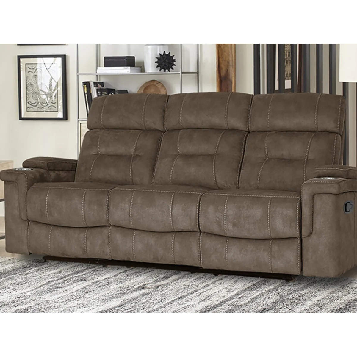 Diesel Manual – Cobra Brown Manual Sofa Recliners Brown 4
