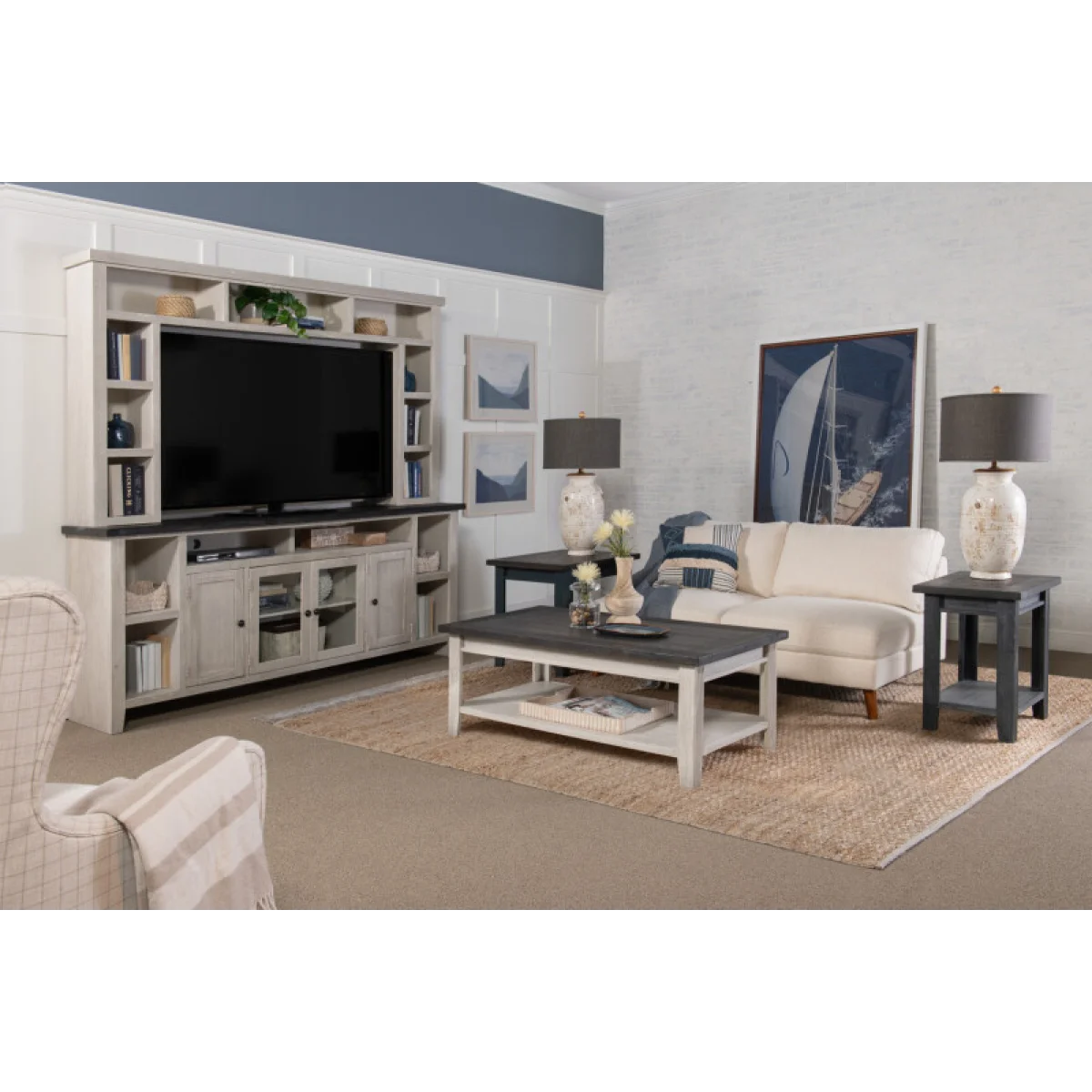 Eastport 84″ Console W/ 4 Doors Entertainment Stands Aspen Home 7