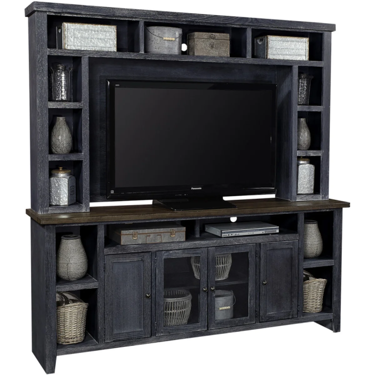 Eastport 84″ Console W/ 4 Doors Entertainment Stands Aspen Home 8