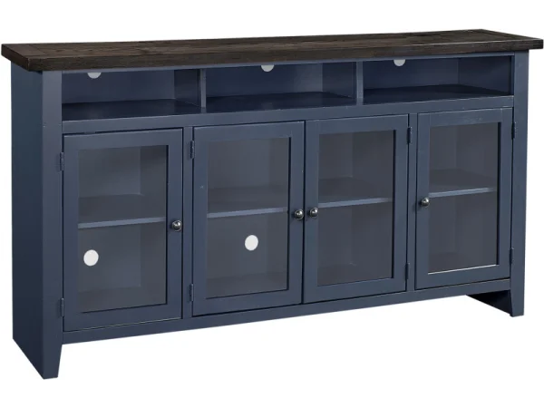 Eastport 74″ Highboy Console W/ 4 Doors Entertainment Stands Aspen Home