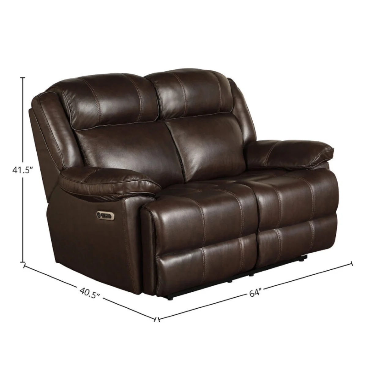 Eclipse – Florence Brown Power Loveseat Recliners Brown 6