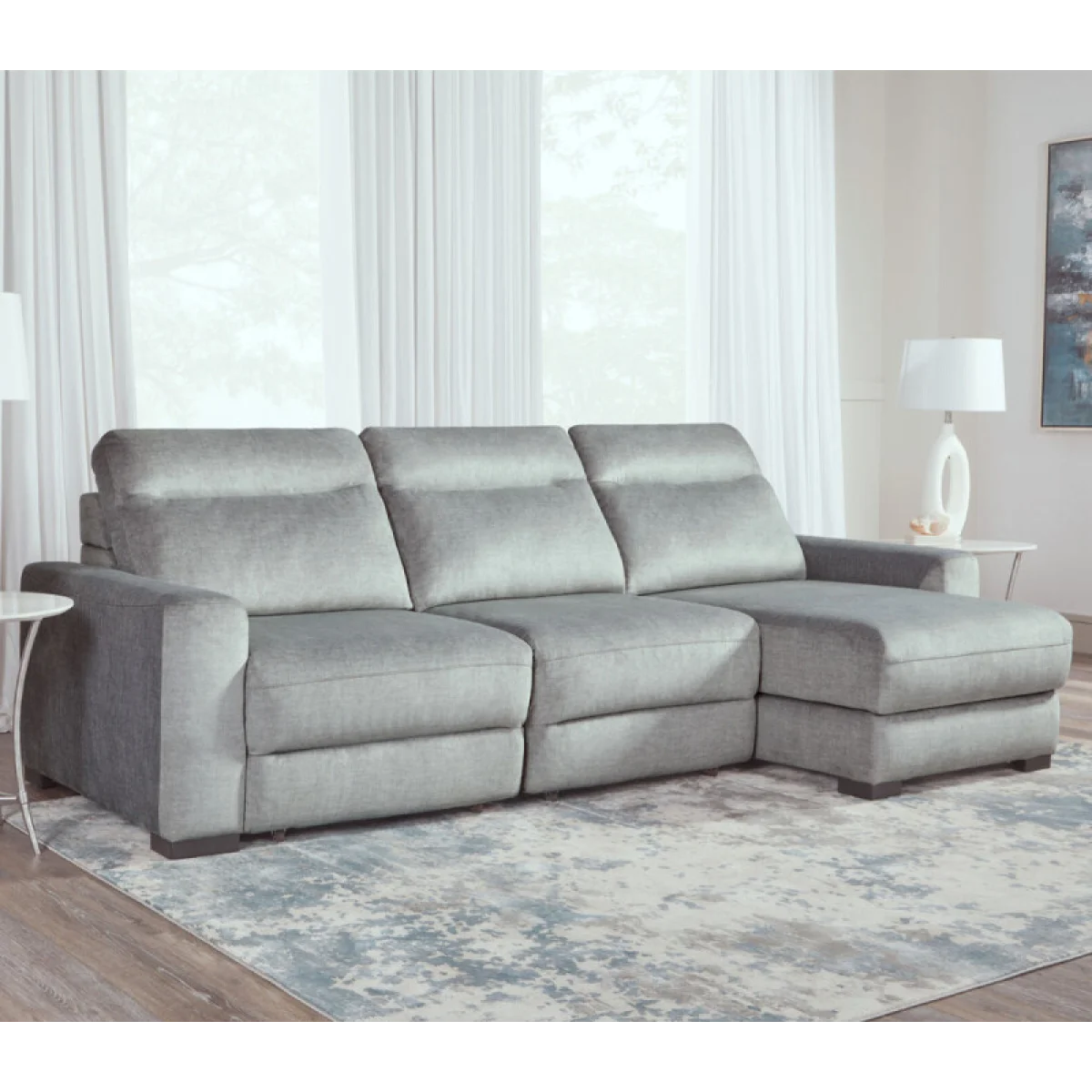 Elliot – Sterling Modular Slider Sofa Recliners Gray 4