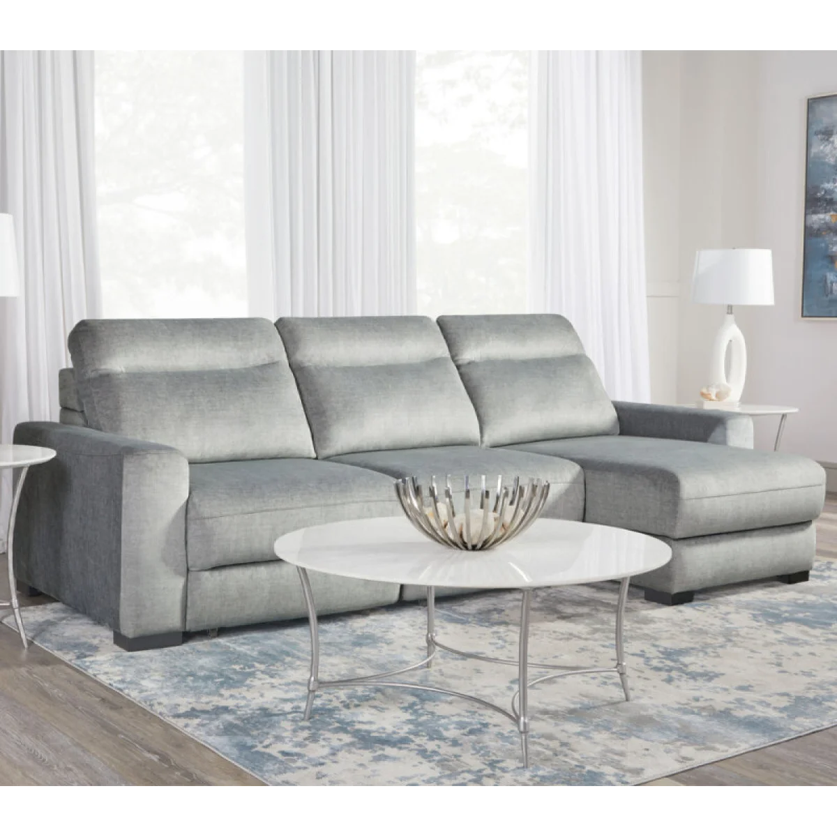 Elliot – Sterling Modular Slider Sofa Recliners Gray 6
