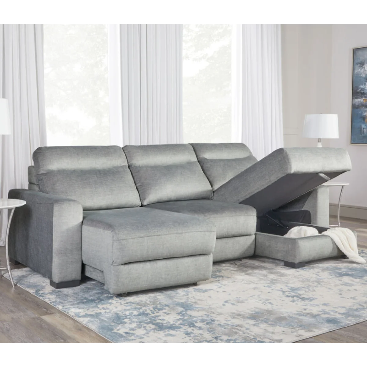 Elliot – Sterling Modular Slider Sofa Recliners Gray 8