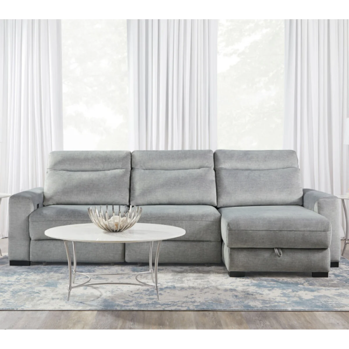 Elliot – Sterling Modular Slider Sofa Recliners Gray 10