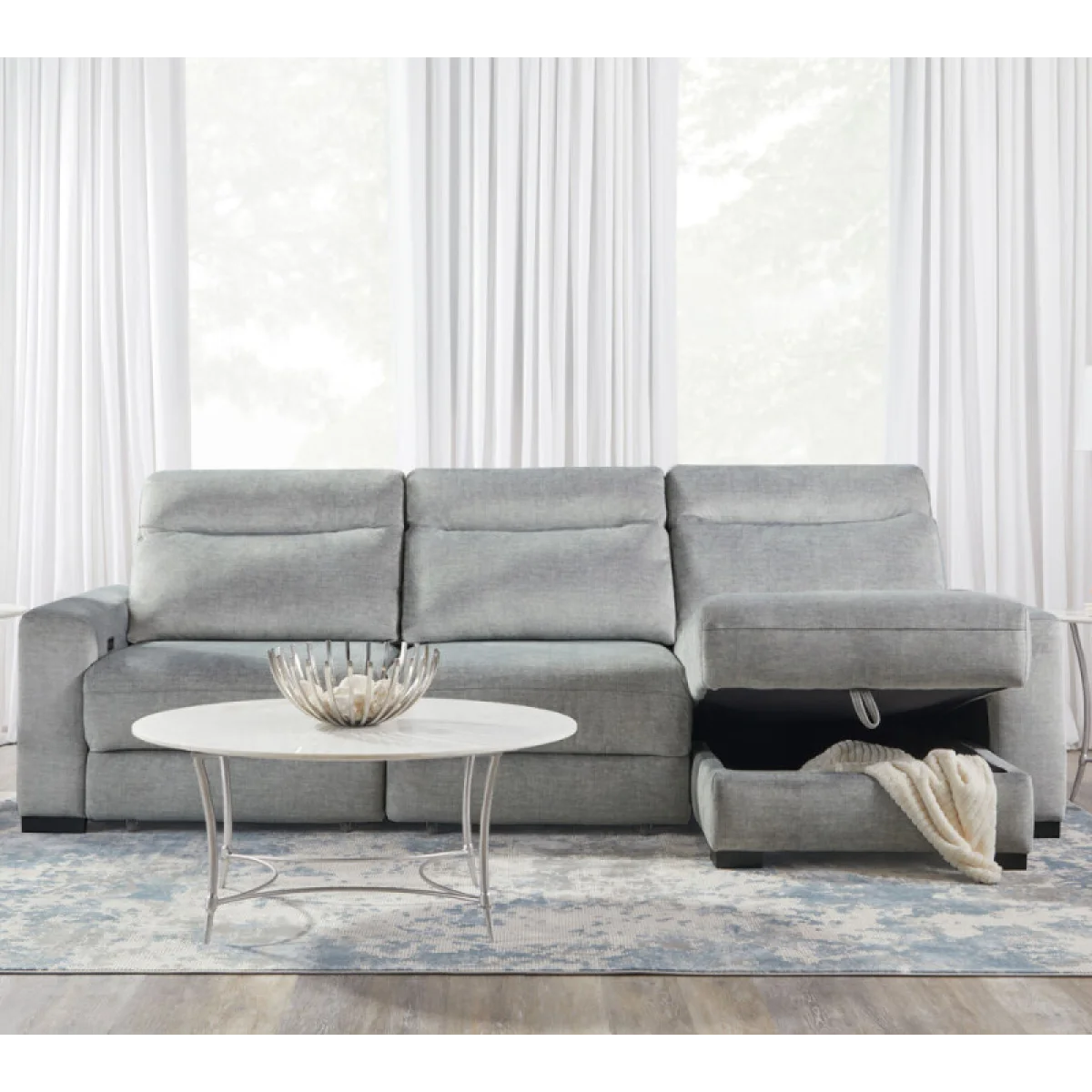 Elliot – Sterling Modular Slider Sofa Recliners Gray 11