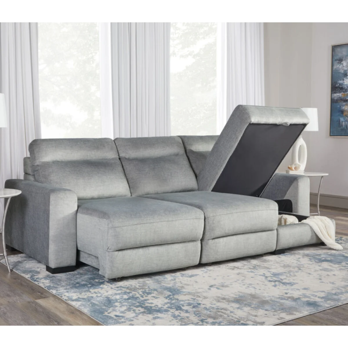 Elliot – Sterling Modular Slider Sofa Recliners Gray 15