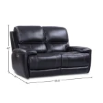 Empire – Verona Blackberry Power Loveseat Recliners black 16