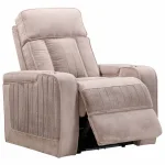 Equinox – Mushroom Power Recliner With Power Headrest Recliners Brown 14