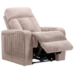 Equinox – Mushroom Power Recliner With Power Headrest Recliners Brown 15