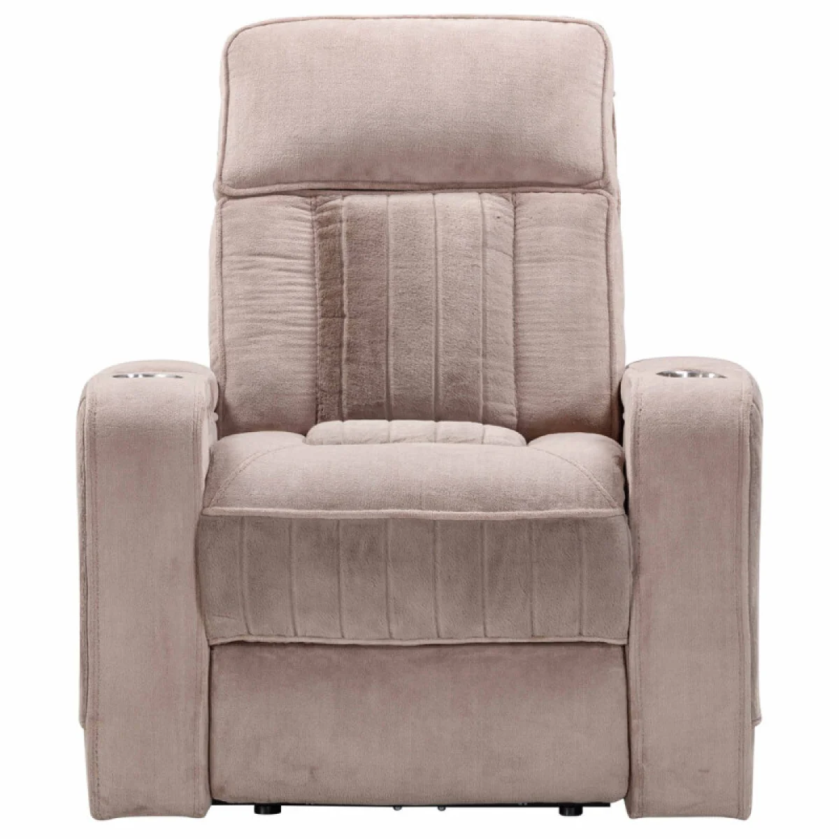 Equinox – Mushroom Power Recliner With Power Headrest Recliners Brown 8