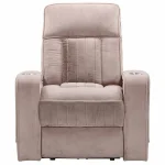 Equinox – Mushroom Power Recliner With Power Headrest Recliners Brown 16