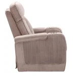 Equinox – Mushroom Power Recliner With Power Headrest Recliners Brown 17