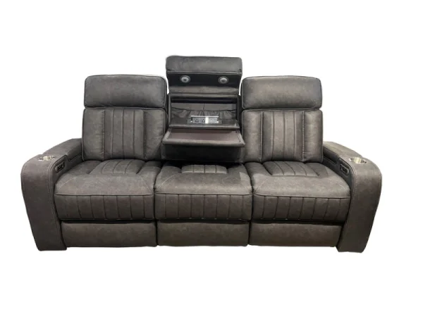 Equinox – Mercury Power Sofa With Power Headrests Recliners Brown 14