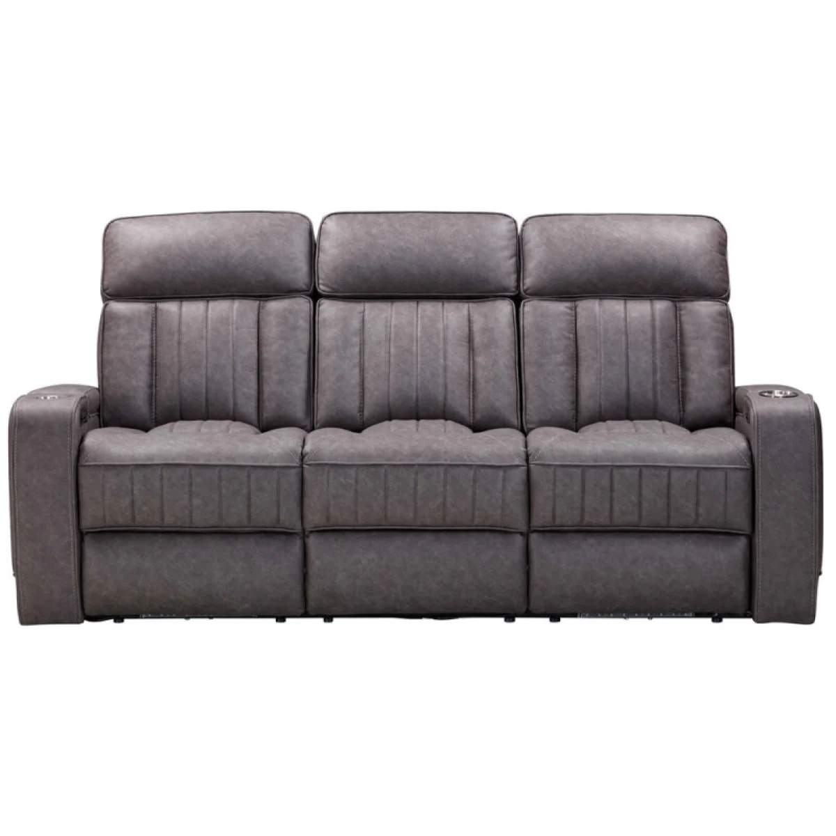 Equinox – Mercury Power Sofa With Power Headrests Recliners Brown 8