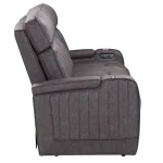 Equinox – Mercury Power Sofa With Power Headrests Recliners Brown 19