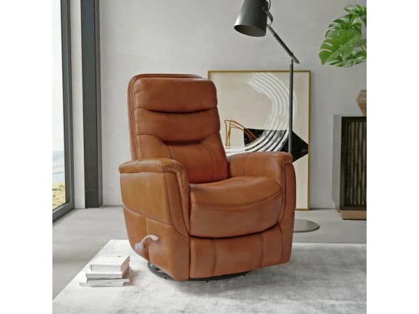 Gemini – Butterscotch Manual Swivel Glider Recliner Recliners Brown