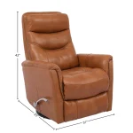 Gemini – Butterscotch Manual Swivel Glider Recliner Recliners Brown 22