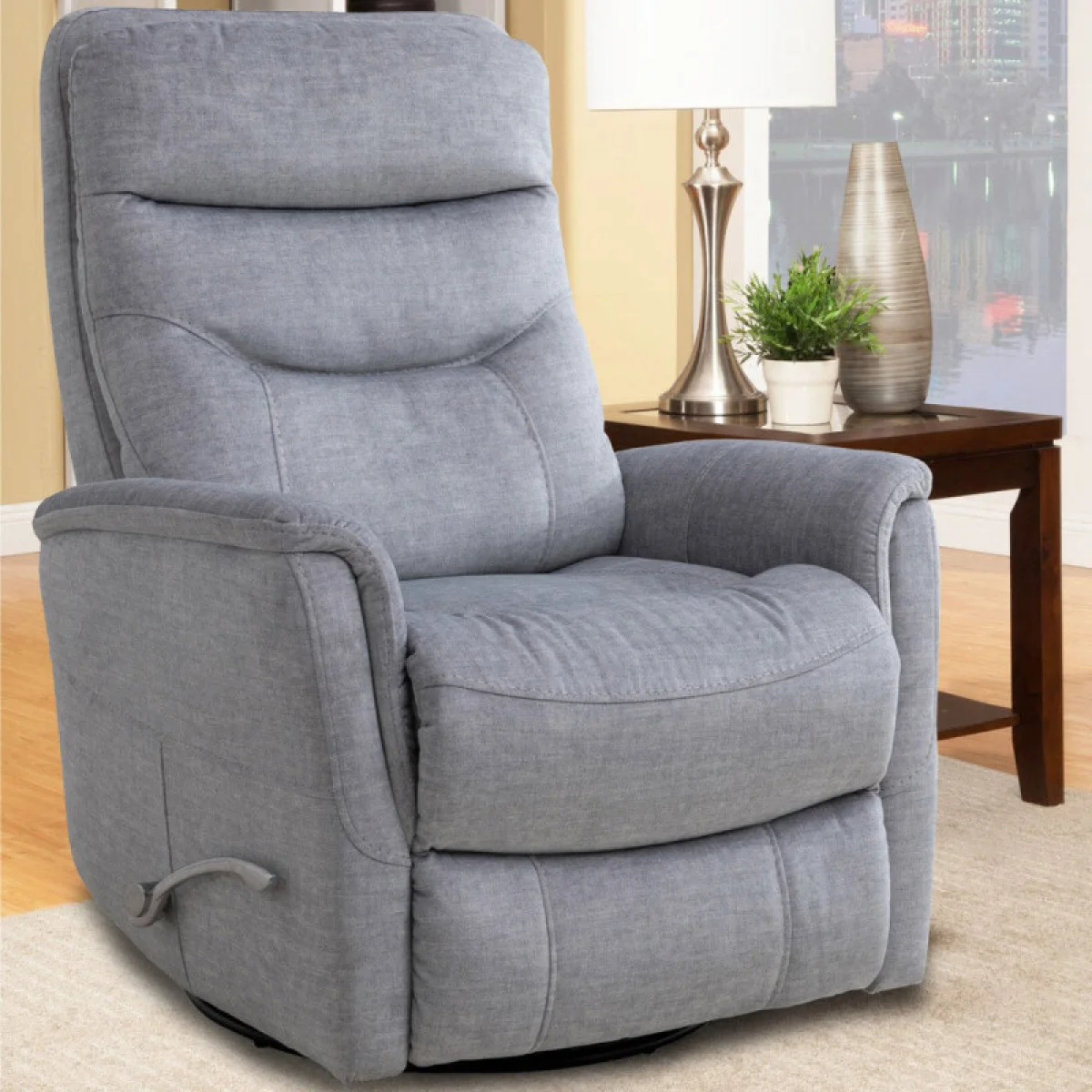 Gemini – Capri Silver Manual Swivel Recliner Recliners Capri Silver 4