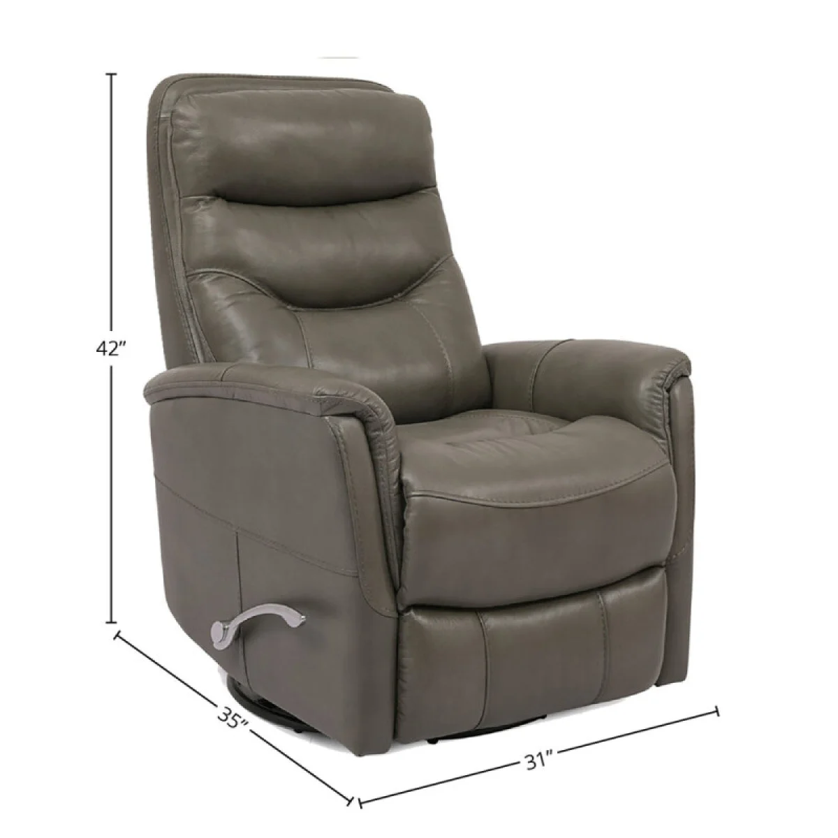 Gemini – Ice Manual Swivel Glider Recliner Recliners Gray 10