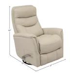 Gemini – Ivory Manual Swivel Glider Recliner Recliners Ivory 18