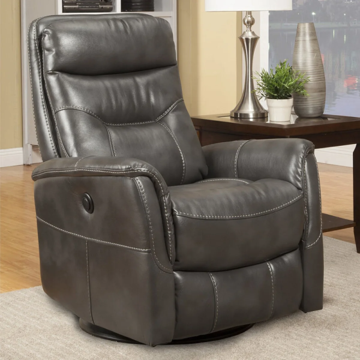 Gemini – Flint Power Swivel Glider Recliner Recliners Brown 4