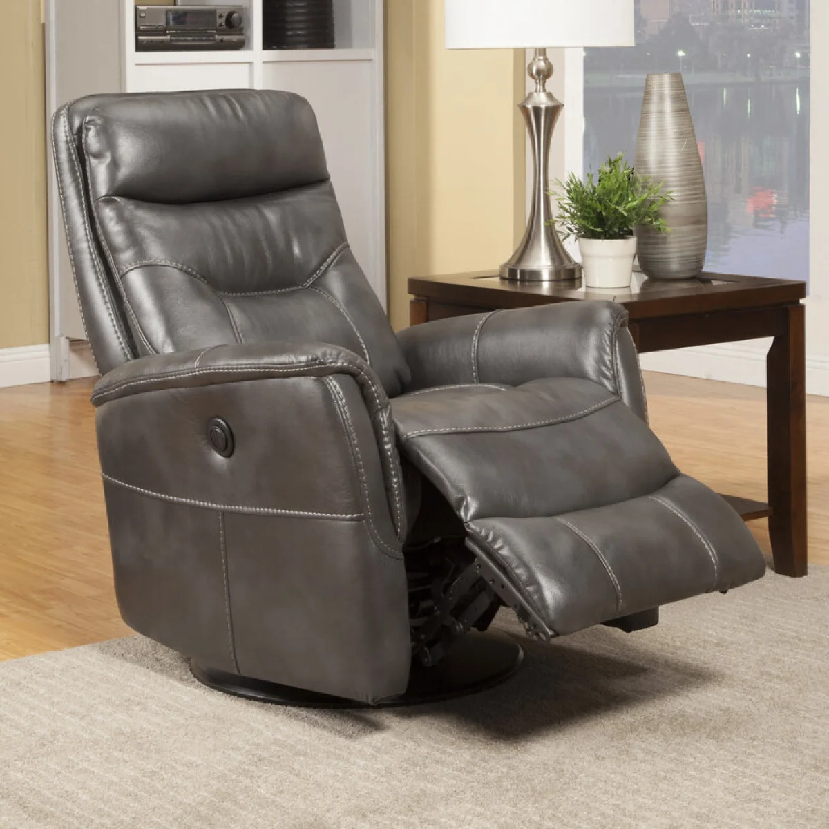 Gemini – Flint Power Swivel Glider Recliner Recliners Brown 6
