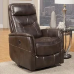 Gemini – Truffle Power Swivel Glider Recliner Recliners Brown 11