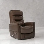 Gemini – Robust Manual Swivel Glider Recliner Recliners Brown 14