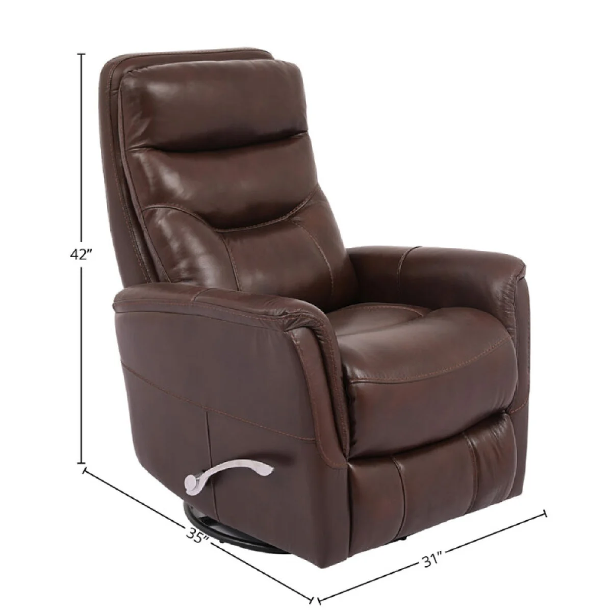 Gemini – Robust Manual Swivel Glider Recliner Recliners Brown 10