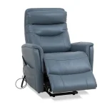 Gemini – Soft Azure Power Lift Recliner With Articulating Headrest Recliners blue 17