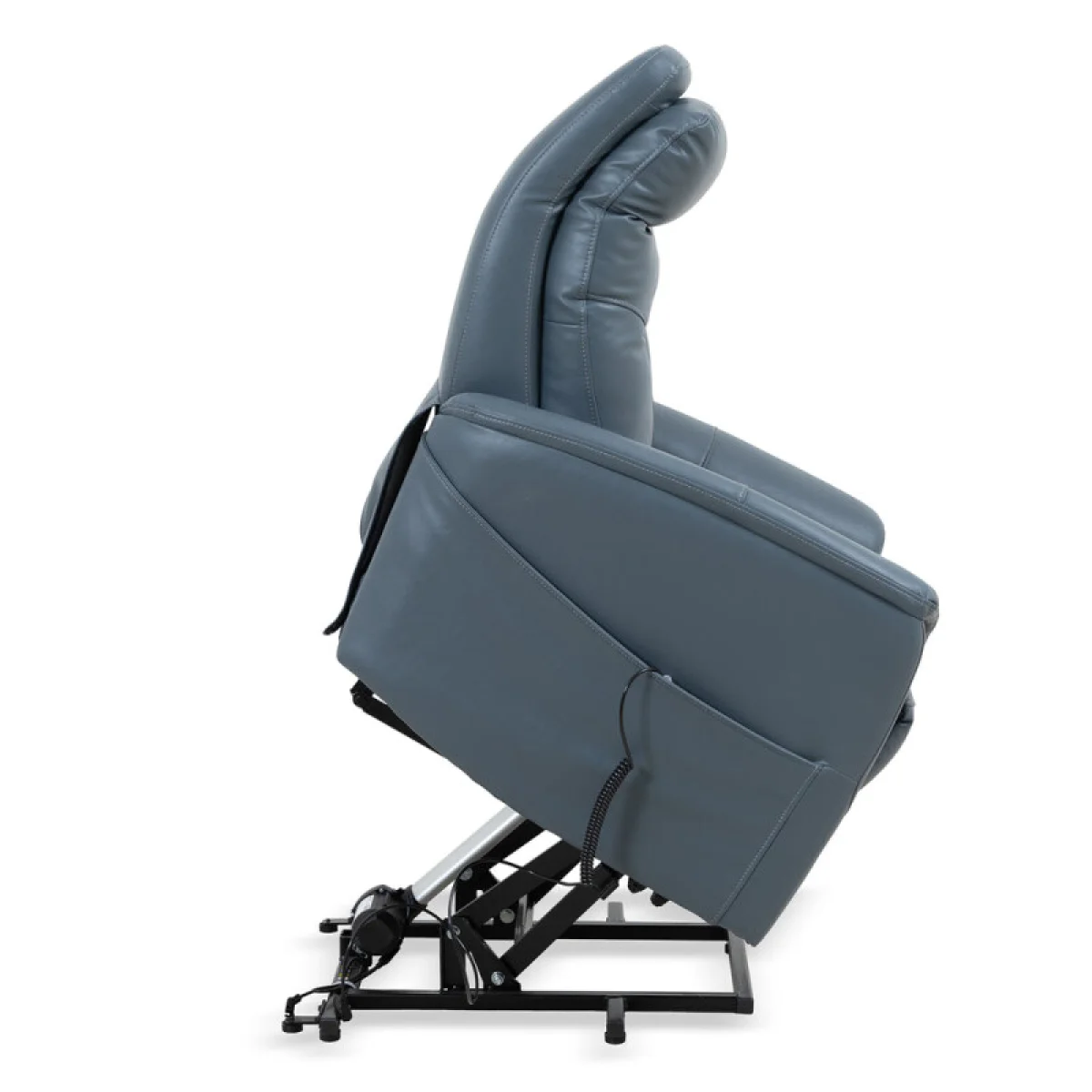 Gemini – Soft Azure Power Lift Recliner With Articulating Headrest Recliners blue 12