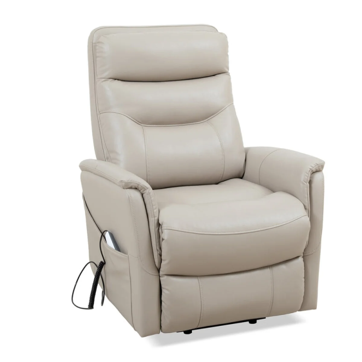 Gemini – Soft Ivory Power Lift Recliner With Articulating Headrest Recliners Brown 7
