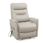 Gemini – Soft Ivory Power Lift Recliner With Articulating Headrest Recliners Brown 16