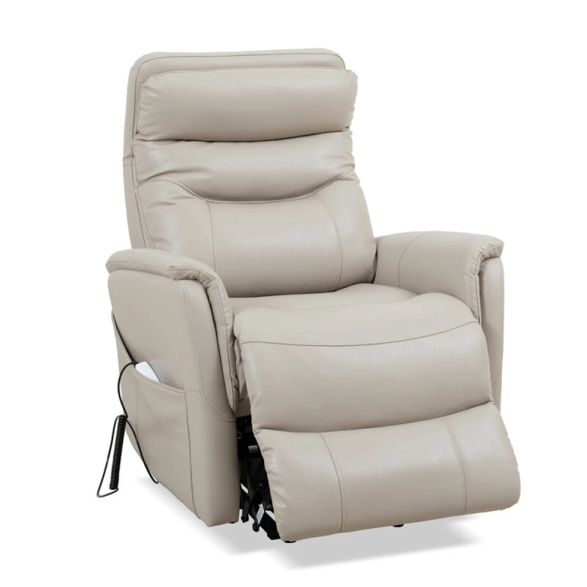 Gemini – Soft Ivory Power Lift Recliner With Articulating Headrest Recliners Brown 8