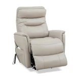 Gemini – Soft Ivory Power Lift Recliner With Articulating Headrest Recliners Brown 17