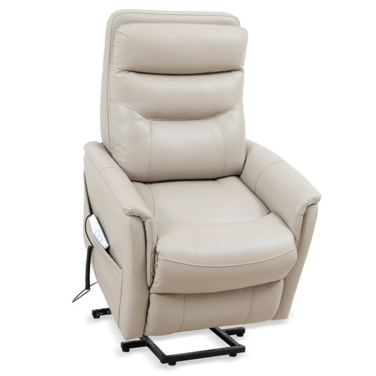 Gemini – Soft Ivory Power Lift Recliner With Articulating Headrest Recliners Brown 9