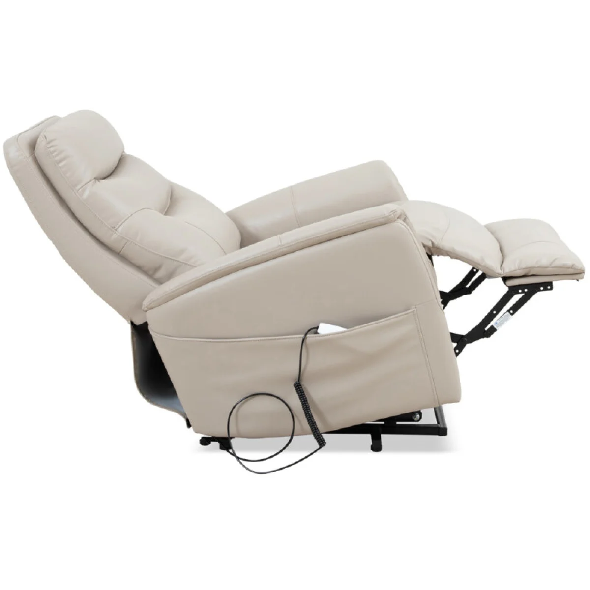 Gemini – Soft Ivory Power Lift Recliner With Articulating Headrest Recliners Brown 11