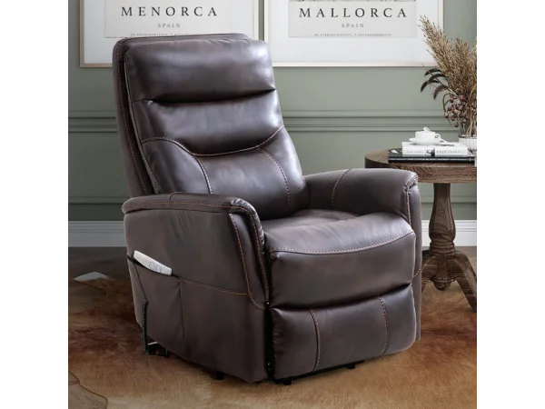 Gemini – Truffle Power Lift Recliner With Articulating Headrest Recliners Brown