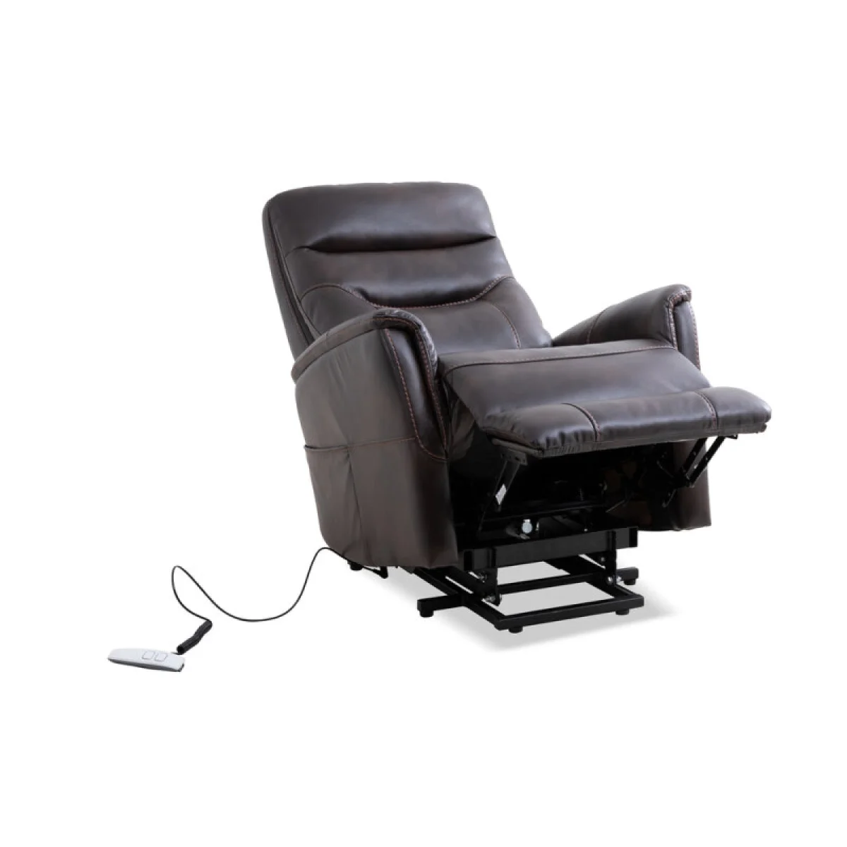 Gemini – Truffle Power Lift Recliner With Articulating Headrest Recliners Brown 9